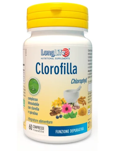 Longlife clorofilla - integratore depurativo - 60 compresse Longlife clorofilla - integratore depurativo - 60 compresse