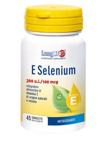 Longlife e selenium - integratore di vitamina e antiossidante - 45 tavolette