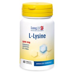 LongLife L-Lysine 500 mg - Integratore di Lisina - 60 Tavolette