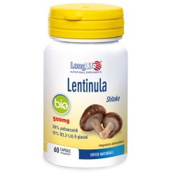 LongLife Lentinula Bio 500 mg - Integratore per Difese Immunitarie - 60 Capsule
