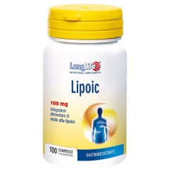 LongLife Lipoic 100 mg - Integratore di Acido Alfa-Lipoico - 100 Capsule