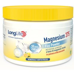 LongLife Magnesium 375 mg Fizz Powder - Integratore di Magnesio in Polvere - 260 g
