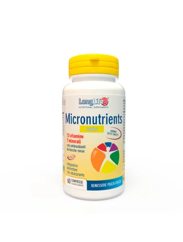 Longlife micronutrients junior - integratore multivitaminico pediatrico - 60 tavolette Longlife micronutrients junior - integratore multivitaminico pediatrico - 60 tavolette