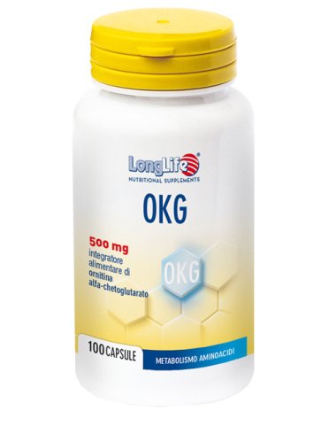 Longlife okg 500 mg - integratore per il metabolismo degli amminoacidi - 100 capsule