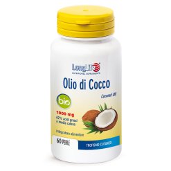 LongLife Olio di Cocco Bio - Integratore per il Trofismo Cutaneo - 60 Capsule