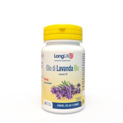 LongLife Olio di Lavanda Bio - Integratore per Umore, Sonno e Relax - 60 Perle