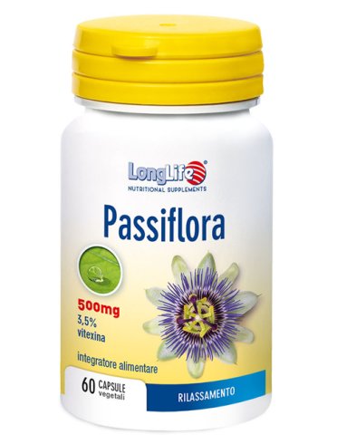 Longlife passiflora 500 mg - integratore per favorire il rilassamento - 60 capsule