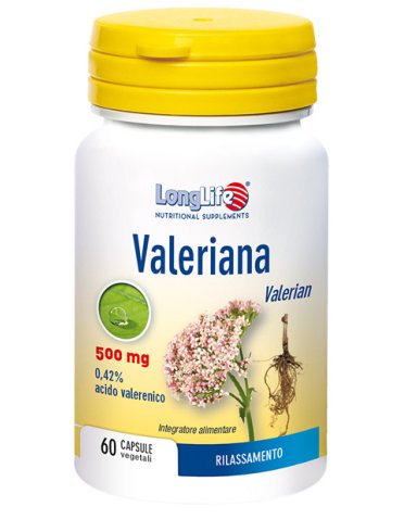 Longlife valeriana 500 mg - integratore per favorire il sonno - 60 capsule