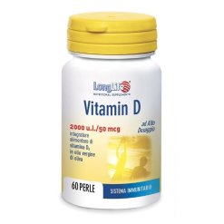 LongLife Vitamin D3 2000 U.I. - Integratore per il Benessere delle Ossa - 60 Perle