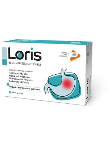 Loris - integratore per reflusso gastroesofageo - 40 compresse masticabili