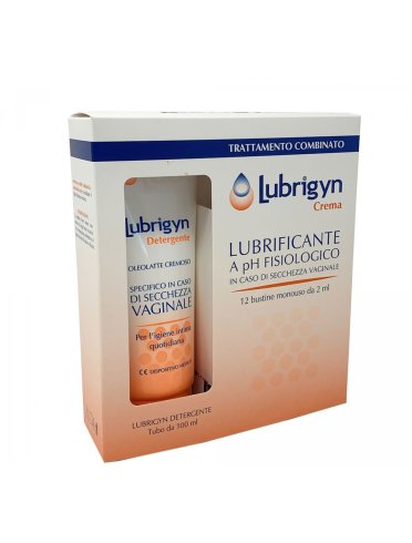 Lubrigyn kit crema 12 bustine x 2 ml + detergente 100 ml