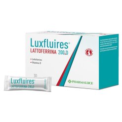 Luxfluires Lattoferrina 200 D - Integratore di Lattoferrina e Vitamina D per Difese Immunitarie - 30 Stick