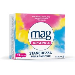 Mag Ricarica Integratore Magnesio per Stanchezza 24 Bustine