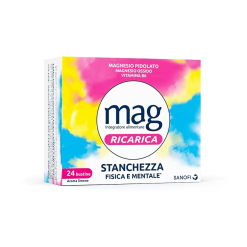 Mag Ricarica Integratore di Magnesio e Vitamina B6 24 Bustine