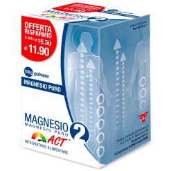 Magnesio 2 Act Integratore Magnesio Puro 150 g