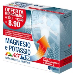 Magnesio e Potassio Act Plus Integratore 14 Bustine