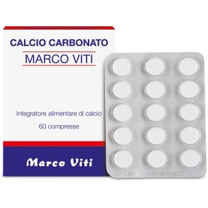 Calcio Carbonato Viti - Integratore per Ossa - 60 Compresse