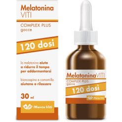 Melatonina Viti Complex Plus - Integratore per Favorire il Rilassamento - Gocce 30 ml