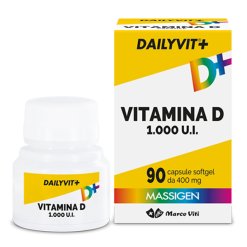 Massigen Dailyvit+ Vitamina D 1000 U.I. - Integratore per il Benessere della Ossa - 90 Capsule