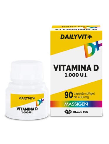 Massigen dailyvit+ vitamina d 1000 u.i. - integratore per il benessere della ossa - 90 capsule