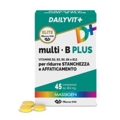 Massigen Dailyvit+ Multi B Plus - Integratore di Vitamina B per Stanchezza di Bambini e Ragazzi - 45 Compresse