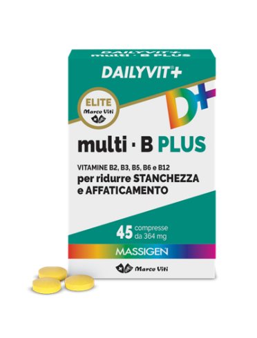 Massigen dailyvit+ multi b plus - integratore di vitamina b per stanchezza di bambini e ragazzi - 45 compresse