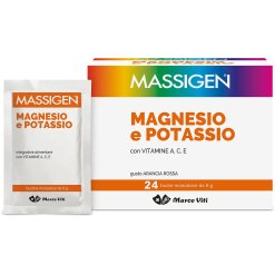 Massigen Magnesio e Potassio - Integratore per Stanchezza e Affaticamento - 24 Bustine