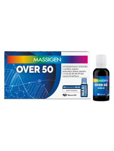 Massigen over 50 - integratore tonico per adulti - 10 flaconi x 25 ml Massigen over 50 - integratore tonico per adulti - 10 flaconi x 25 ml