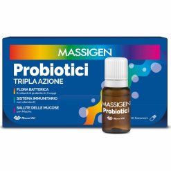 Massigen Probiotici - Integratore per l'Equilibrio della Flora Intestinale - 10 Flaconi x 8 ml