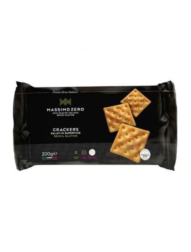 Massimo zero crackers salati in superficie senza glutine 200 g