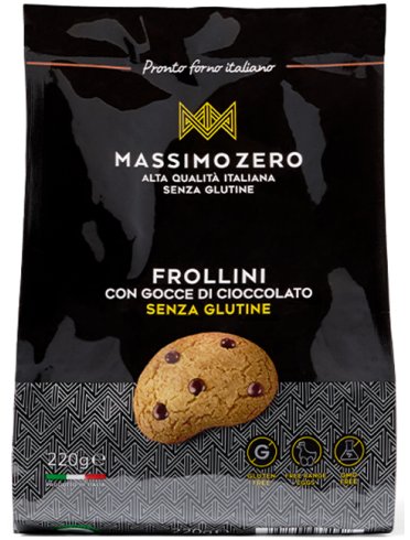 Massimo zero frollini con gocce di cioccolato senza glutine 220 g