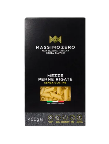 Massimo zero mezze penne rigate senza glutine 400 g Massimo zero mezze penne rigate senza glutine 400 g