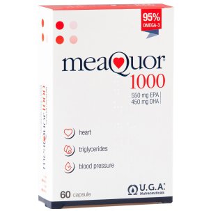 MeaQuor 1000 - Integratore di Omega 3 per il Benessere Cardiovascolare - 60 Capsule
