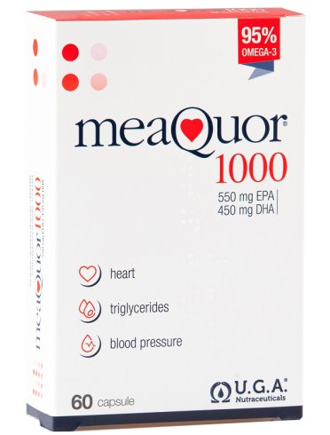Meaquor 1000 - integratore di omega 3 per il benessere cardiovascolare - 60 capsule