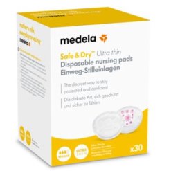 Medela Safe & Dry Ultra Thin Coppetta Assorbilatte 30 Pezzi