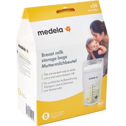 Medela Storage Bags Sacca per Conservazione Latte Materno 50 Pezzi