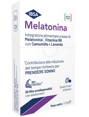 Melatonina ibsa - integratore per favorire il sonno - 30 film orali