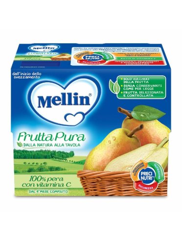 Mellin frutta pura pera 4x100g