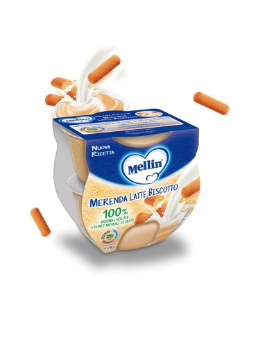 Mellin merenda latte biscotto 2x100 g