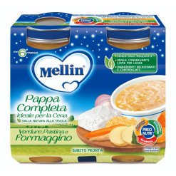 Mellin Pappa Completa Verdure Pastina e Formaggino 2x200g