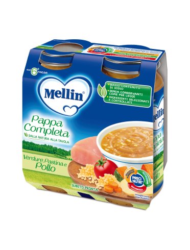 Mellin pappa completa verdure pastina e pollo 2x250g