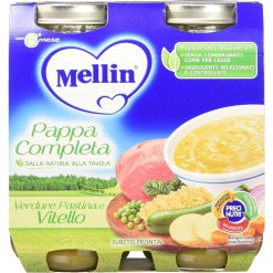 Mellin Pappa Completa Verdure Pastina e Vitello 2x250g