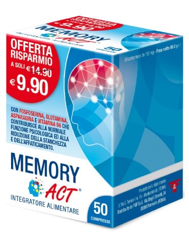 Memory act integratore funzione cognitiva 50 compresse