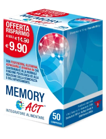 Memory act integratore funzione cognitiva 50 compresse Memory act integratore funzione cognitiva 50 compresse