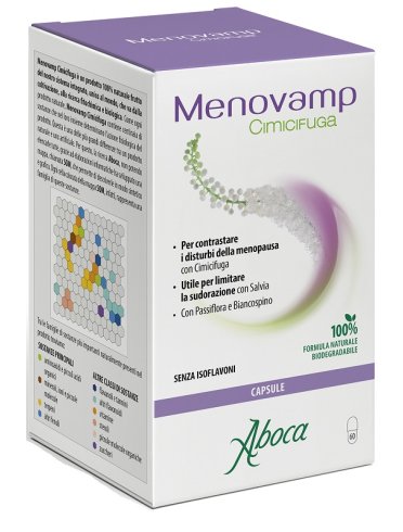 Aboca menovamp cimifuga - integratore per la menopausa - 60 capsule