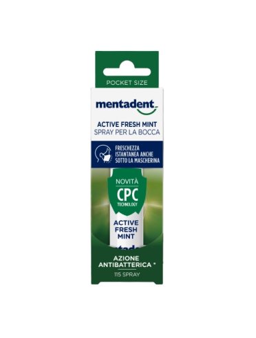 Mentadent active fresh mint spray alito 15 ml