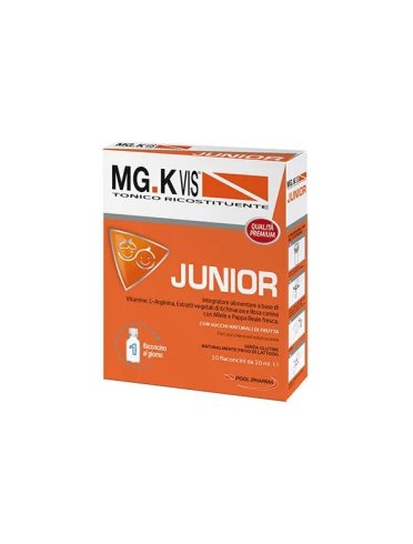 Mg.k vis tonico junior - integratore ricostituente energia per bambini - 10 flaconcini da 10 ml