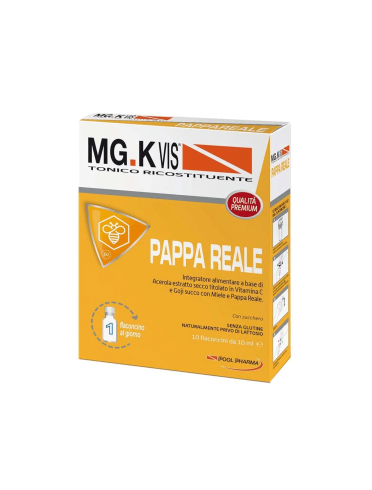 Mg.k vis tonico - integratore ricostituente pappa reale - 10 flaconcini da 10 ml