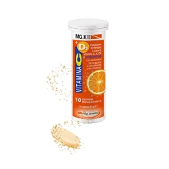 MG.K Vis - Integratore Immunostimolante di Vitamina C, D3, A e Astaxantina - 10 Compresse Effervescenti