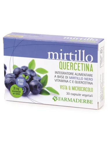 Mirtillo quercetina integratore vista e microcircolo 30 capsule Mirtillo quercetina integratore vista e microcircolo 30 capsule